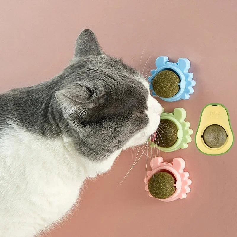 Natural Catnip Rotating Interactive Cat Toy