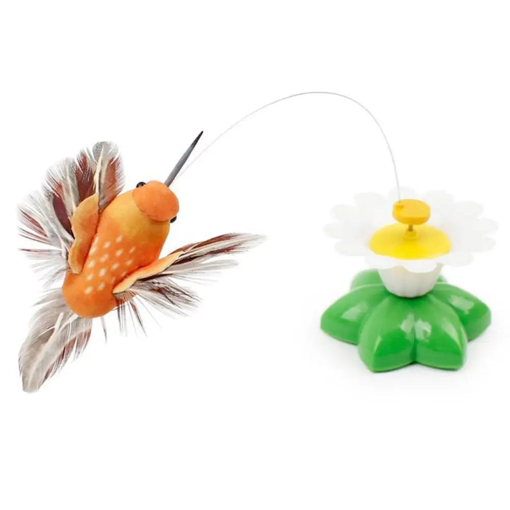 Interactive Cat Toy Automatic Rotating Flying Butterfly Hummingbird Cat Games Teasing Accessories Small Animals Pet Supplies