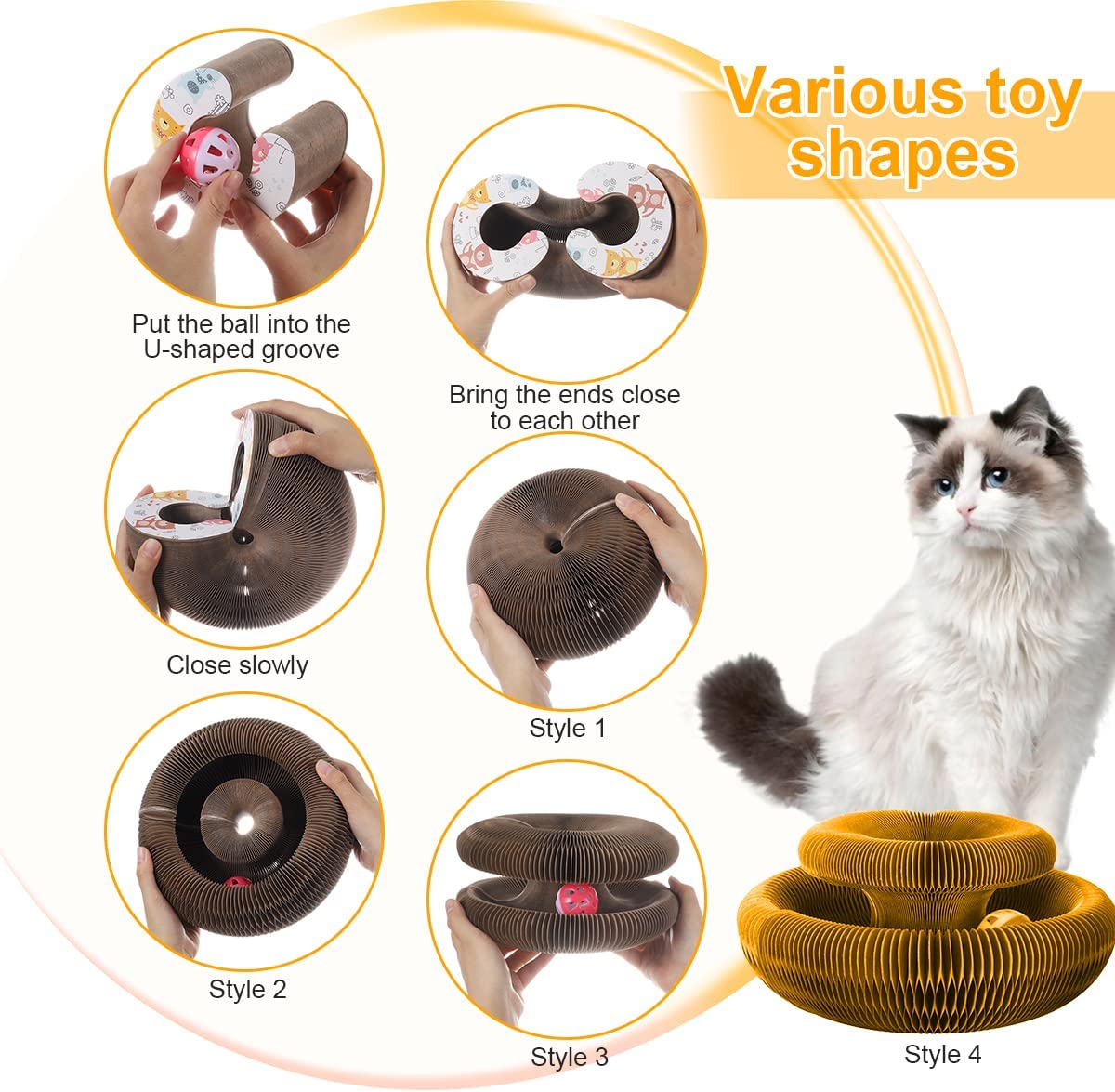 Interactive Self-Rolling Ball Cat Toy