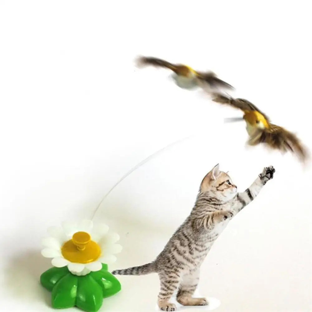 Interactive Cat Toy Automatic Rotating Flying Butterfly Hummingbird Cat Games Teasing Accessories Small Animals Pet Supplies