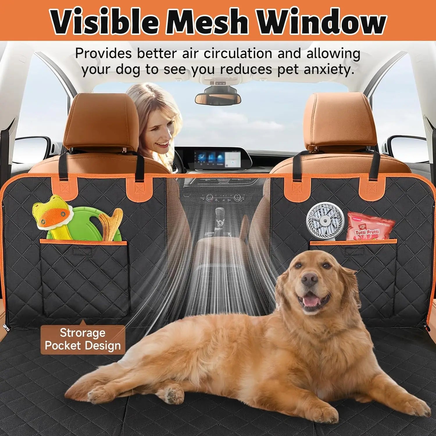 Hard Bottom Dog Car Seat Cover