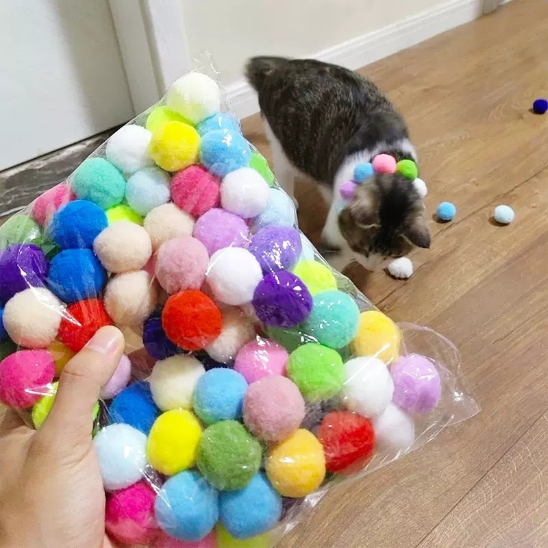 Cat Plush Silent Ball Gun Interactive Toy