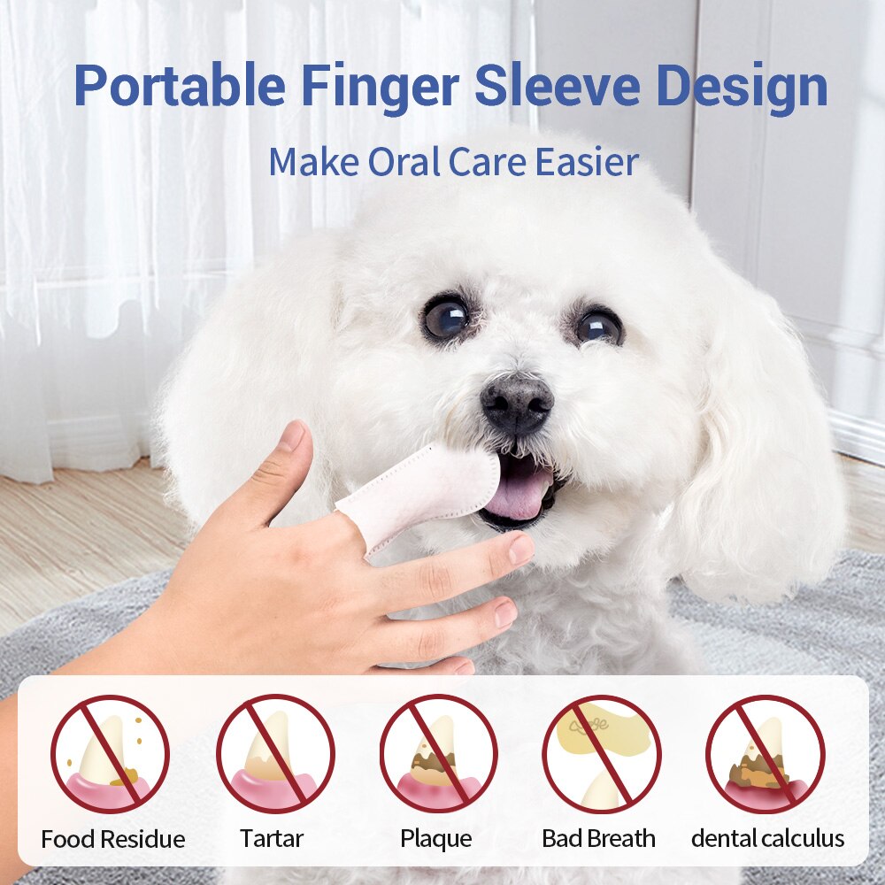 Pet Dental Cleaning Finger Wipes